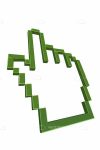Abstract Pixelated Hand Cursor